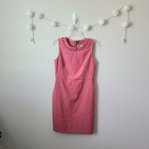 Loft Coral Sleeveless Sheath Dress Size 4